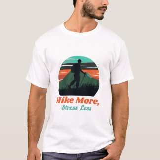 Wandeling Meer, Stress Minder - kamperen & wandele T-shirt
