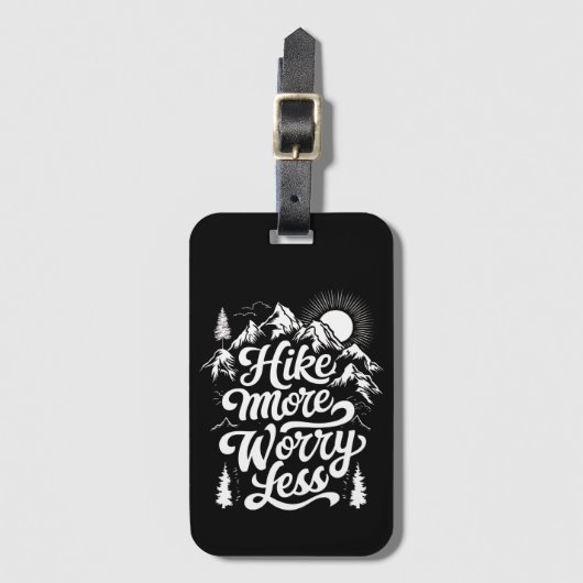 Wandeling Meer zorgen Minder Groep Camping Buiten Bagagelabel (Voorkant (verticaal))