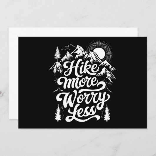 Wandeling Meer zorgen Minder Groep Camping Buiten  Kaart (Voorkant / Achterkant)