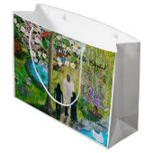 Wandeling met Christus grote geschenk tas Large Cadeautasje (Achterkant Gekanteld)