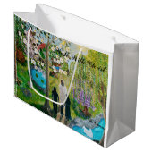 Wandeling met Christus grote geschenk tas Large Cadeautasje (Voorkant Gekanteld)