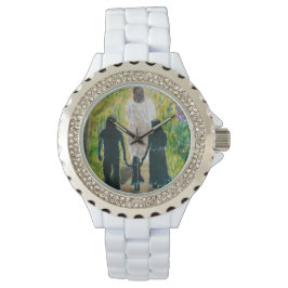 Wandeling met Christus Vrouwen Strass Watch Horloge