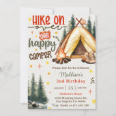 Wandeling op ons Happy Camper verjaardagsfeestje Kaart (Voorkant)