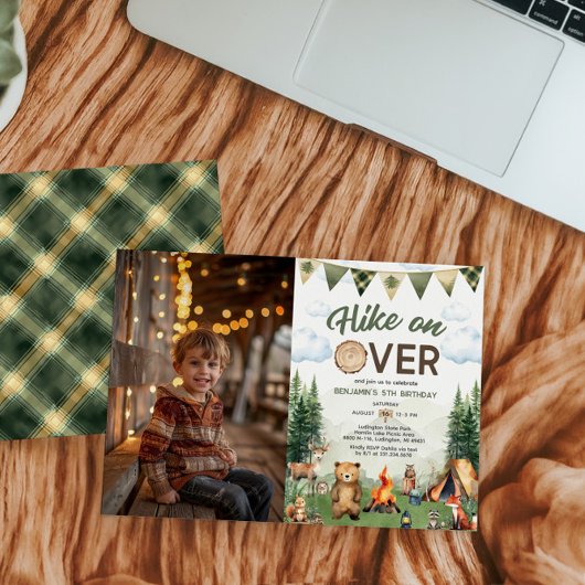 Wandeling op Over Camping Verjaardag Foto Kaart