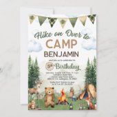 Wandeling op Over Camping Verjaardag Kaart (Voorkant)