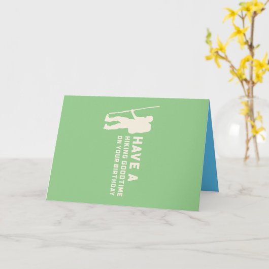 Wandeling verjaardagskaart kaart (Gele Bloem)