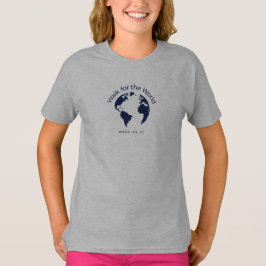 Wandeling voor de wereld T-shirt - Meisjes Donkerg