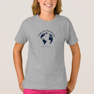Wandeling voor de wereld T-shirt - Meisjes Donkerg