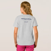 Wandeling voor de wereld T-shirt - Meisjes Lichtgr (Achterkant volledig)