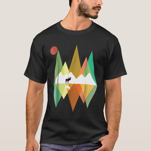  wandelingskampin voor bergontrokken retro T-Shirt (Voorkant)