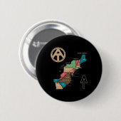 Wandelkaart Appalachian Trail Ronde Button 5,7 Cm (Voorkant /achterkant)