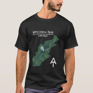 Wandelkaart Appalachian Trail T-shirt