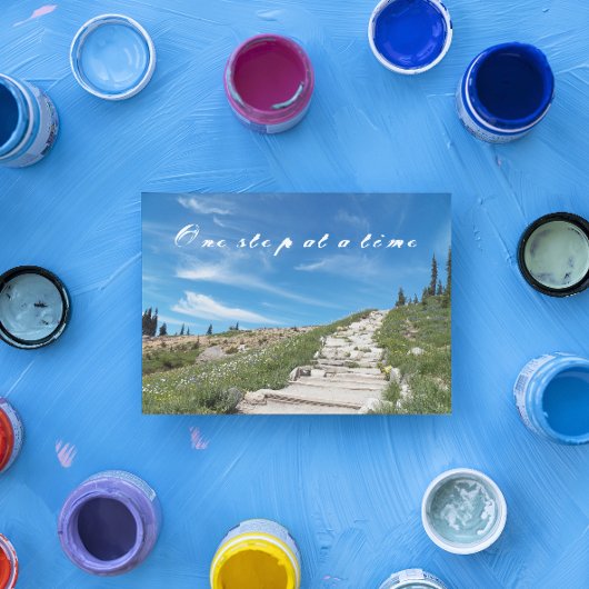 Wandelkaart met citaat 'Eén stap tegelijk' Kaart