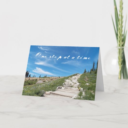 Wandelkaart met citaat 'Eén stap tegelijk' Kaart (Voorkant)