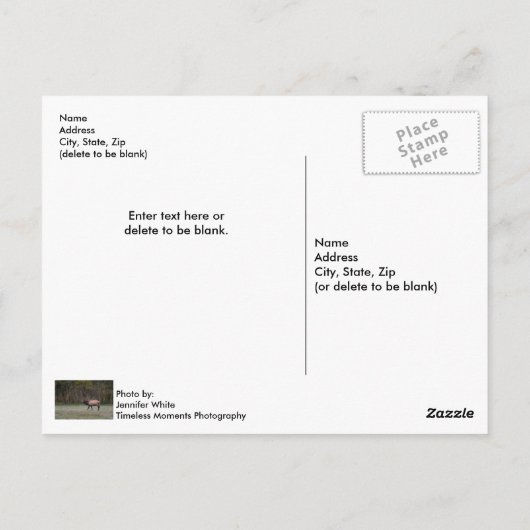 Wandelkaart van stierelk in de ochtend - blanco an briefkaart (Achterkant)