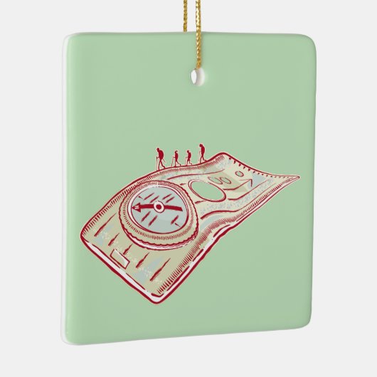 Wandelkompas Keramisch Ornament (Rechts)