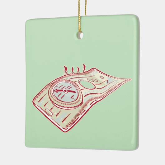 Wandelkompas Keramisch Ornament (Links)