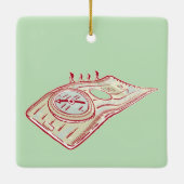 Wandelkompas Keramisch Ornament (Achterkant)