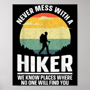 Wandelkunst Voor Mannen Vrouwen Outdoor Hike Gear Poster