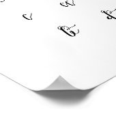 Wandella Script Lettertype Glyphs Contactblad Poster (Hoek)