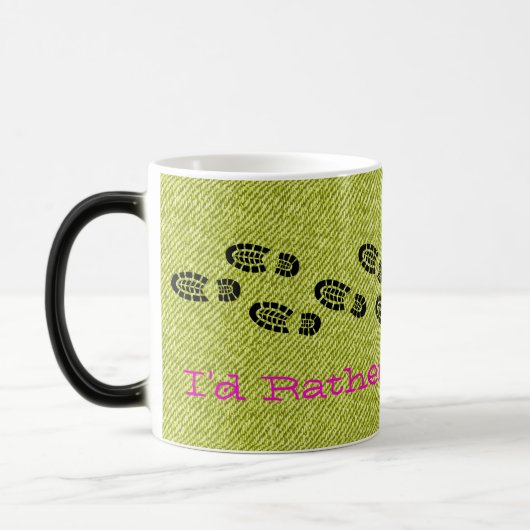 Wandellaarzen Denim I'd LIEVER ZIJN WANDELEN Sport Magische Mok (Links)