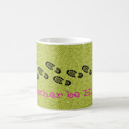 Wandellaarzen Denim I'd LIEVER ZIJN WANDELEN Sport Magische Mok (Center)