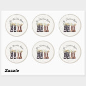 Wandellaarzen voor het begin van het avontuur ronde sticker (Vel)