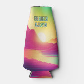 "Wandelleven" Kleurrijke Mountain Scene Flesjeskoeler (Voorkant)