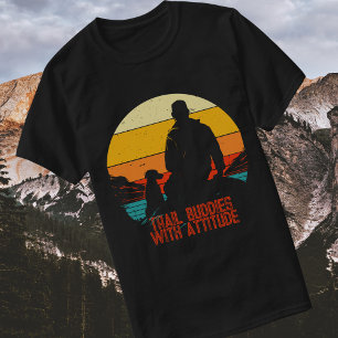 Wandelmaatjes Met Attitude Wandelende Hond Retro T-shirt