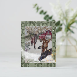 wandelpaard ranch briefkaart