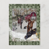 wandelpaard ranch briefkaart (Voorkant)