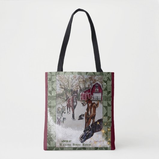 wandelpaard ranch tote bag (Voorkant)
