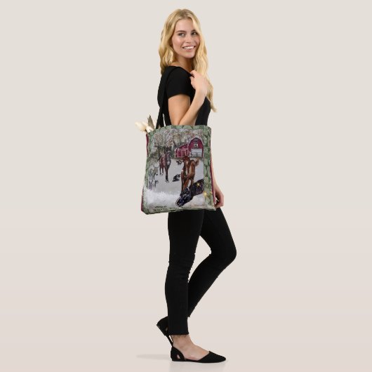 wandelpaard ranch tote bag (Op model)