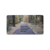 Wandelpad bomen adreslabel etiket (Voorkant)