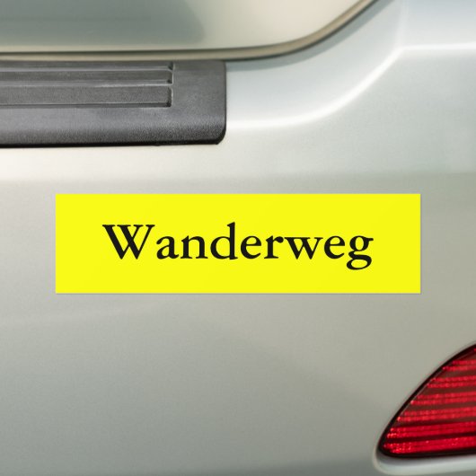 Wandelpad Bumpersticker (Op auto)
