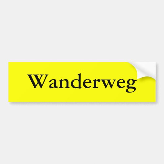 Wandelpad Bumpersticker (Voorkant)