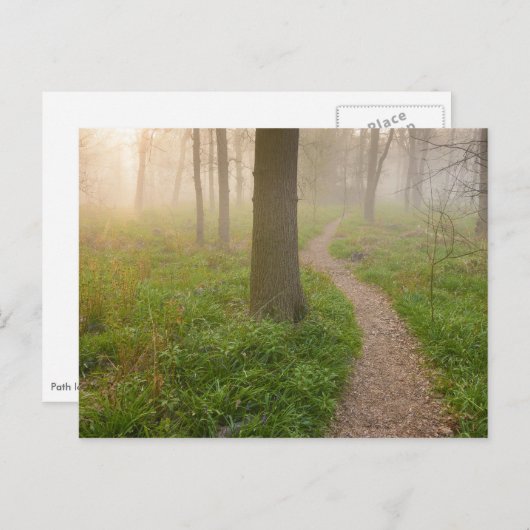 Wandelpad dat leidt naar een briefkaart (Voorkant / Achterkant)