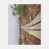 Wandelpad in moeras fleece deken (Voorkant)