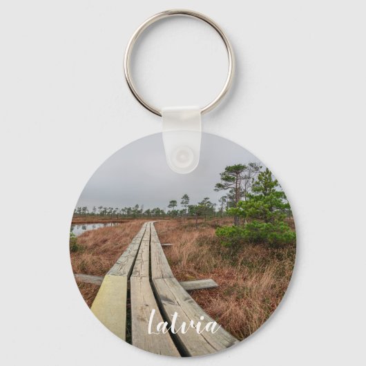 Wandelpad in moeras sleutelhanger (Voorkant)