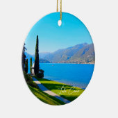 Wandelpad Lake Como Bellagio Italië Keramisch Ornament (Rechts)