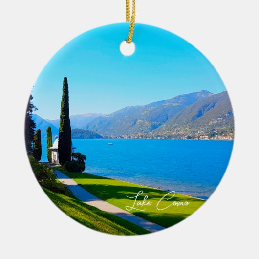 Wandelpad Lake Como Bellagio Italië Keramisch Ornament (Voorkant)