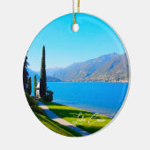 Wandelpad Lake Como Bellagio Italië Keramisch Ornament (Links)