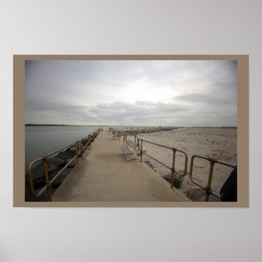 Wandelpad langs oceaan poster (Voorkant)