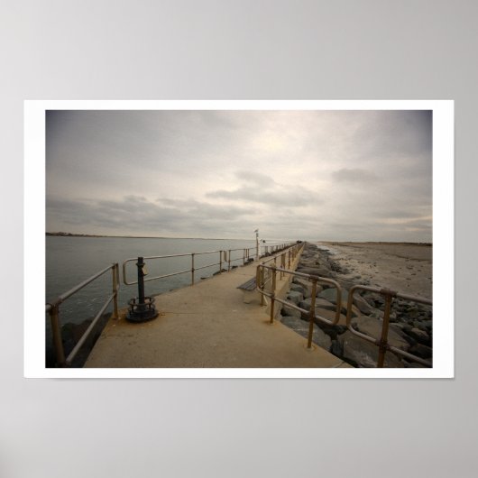 Wandelpad langs oceaan poster (Voorkant)