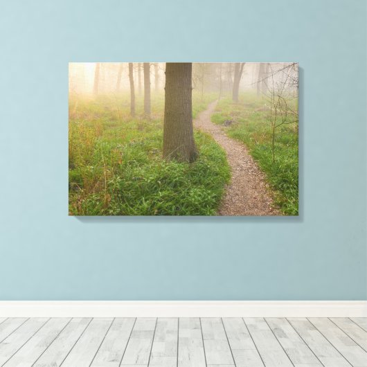Wandelpad leidt naar een boscanvas canvas afdruk (Insitu (Houten vloer))