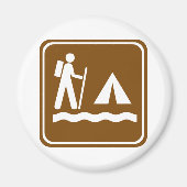 Wandelpad met Lakeside Camping Highway Sign Magneet (Voorkant)