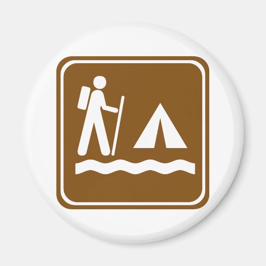 Wandelpad met Lakeside Camping Highway Sign Magneet (Voorkant)