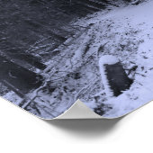 Wandelpad met sneeuwbedekking 2 poster (Hoek)