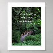 Wandelpad naar het bos John Muir citaat Poster (Voorkant)