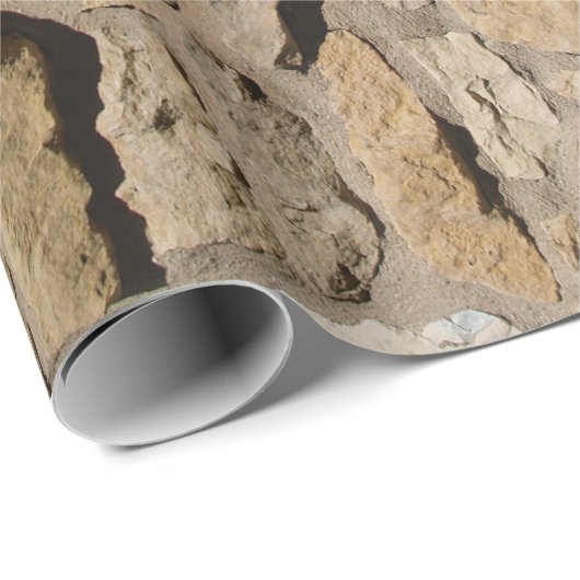 Wandelpapier met tan Stone Wall Cadeaupapier (Rol Hoek)